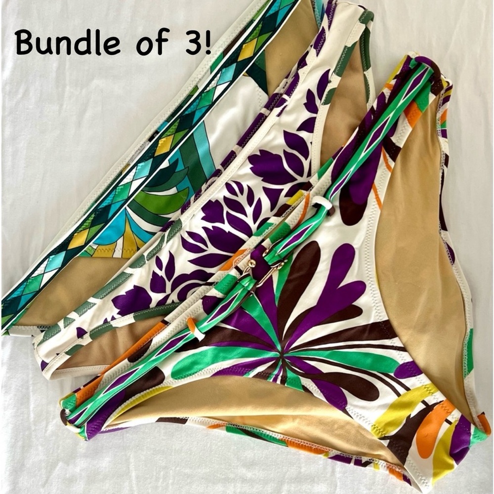 BCBGMaxAzria SALE: bundle of 3  colorful Swim  bikini bottom NEW❤️